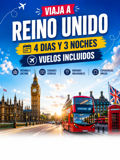 Viajes a Reino Unido 4 Dias y 3 Noches, vuelos incluidos.