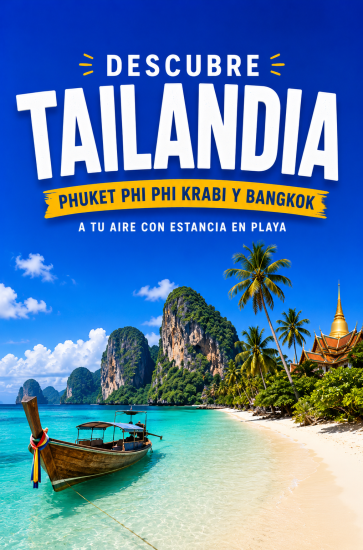 💎 Tailandia: Phuket, Phi Phi, Krabi y Bangkok, A Tu Aire con Estancia en Playa 💎