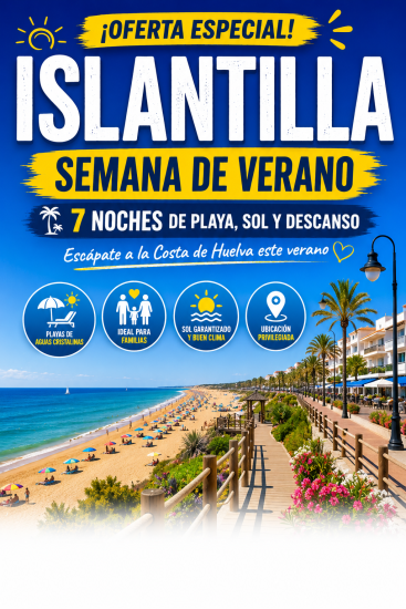 OFERTA>> Islantilla  Semana de Verano 7 Noches.
